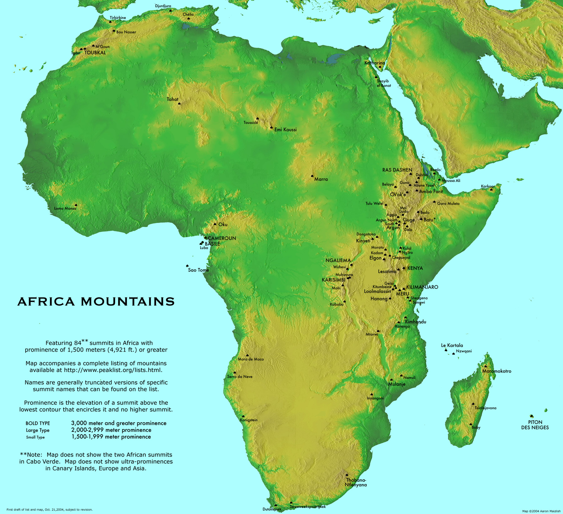 Africa UltraProminences